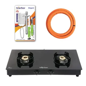 1 SF LPG STOVE 2B BLACK BEAUTY..|1 SF HOSE PIPE 1.5 MTR..|1 SF SPARK LIGHTER - PREMIER (PACK OF 2)..vb