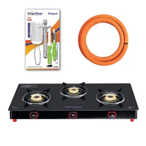 1 SF LPG STOVE 3B SMART MS NA|1 SF HOSE PIPE 1.5 MTR..|1 SF SPARK LIGHTER - CHROME (..