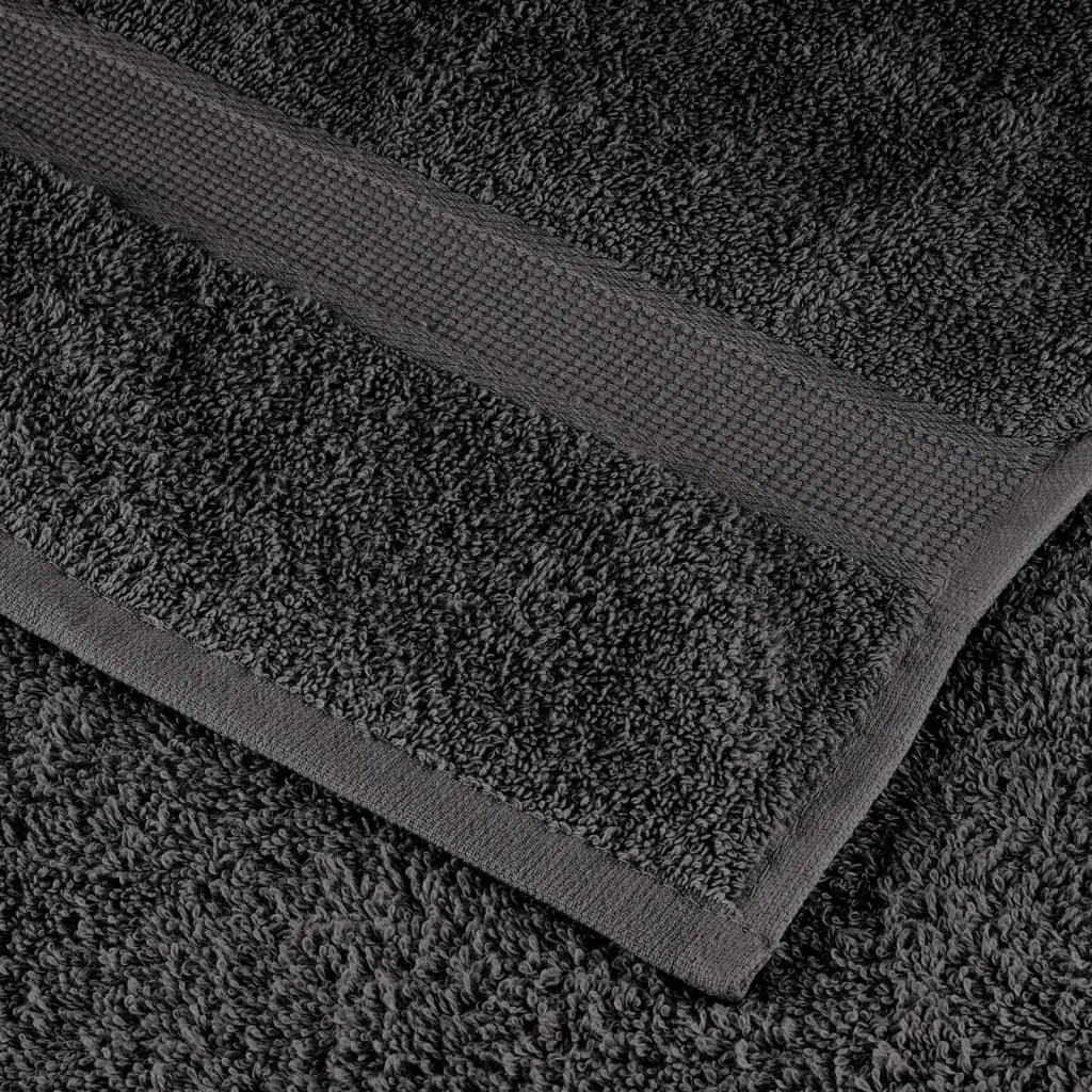 12 Piece Premium Towel Set Anthracite 600 gsm 100% Cotton