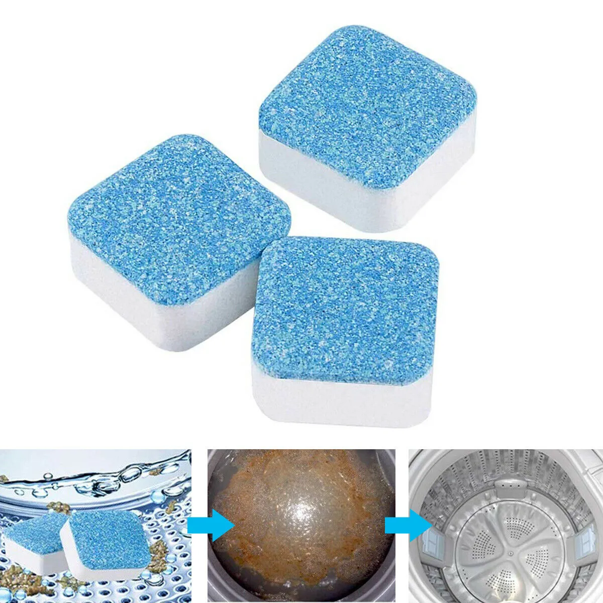 12Pc Washing Machine Effervescent Cleaning Block