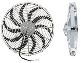 16" Chrome Electric Thermo Fan AF49-1028