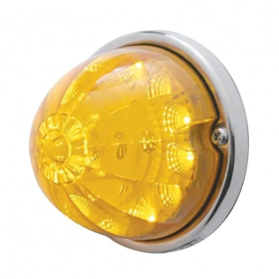 17 LED Reflector Watermelon Flush Mount Kit - Amber LED/Amber Lens