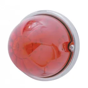 17 LED Watermelon Flush Mount Kit w/ Low Profile Bezel - Red LED/Red Lens