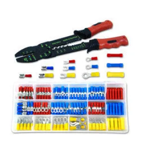 175 Piece Electrical Wire Stripper Crimping Crimper Tool Kit Solderless Terminal