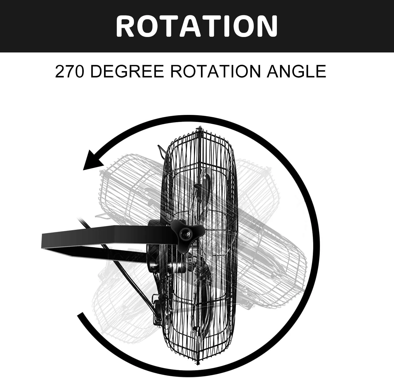 18 Inch Industrial Wall Mount Fan, 3 Speed Commercial Ventilation