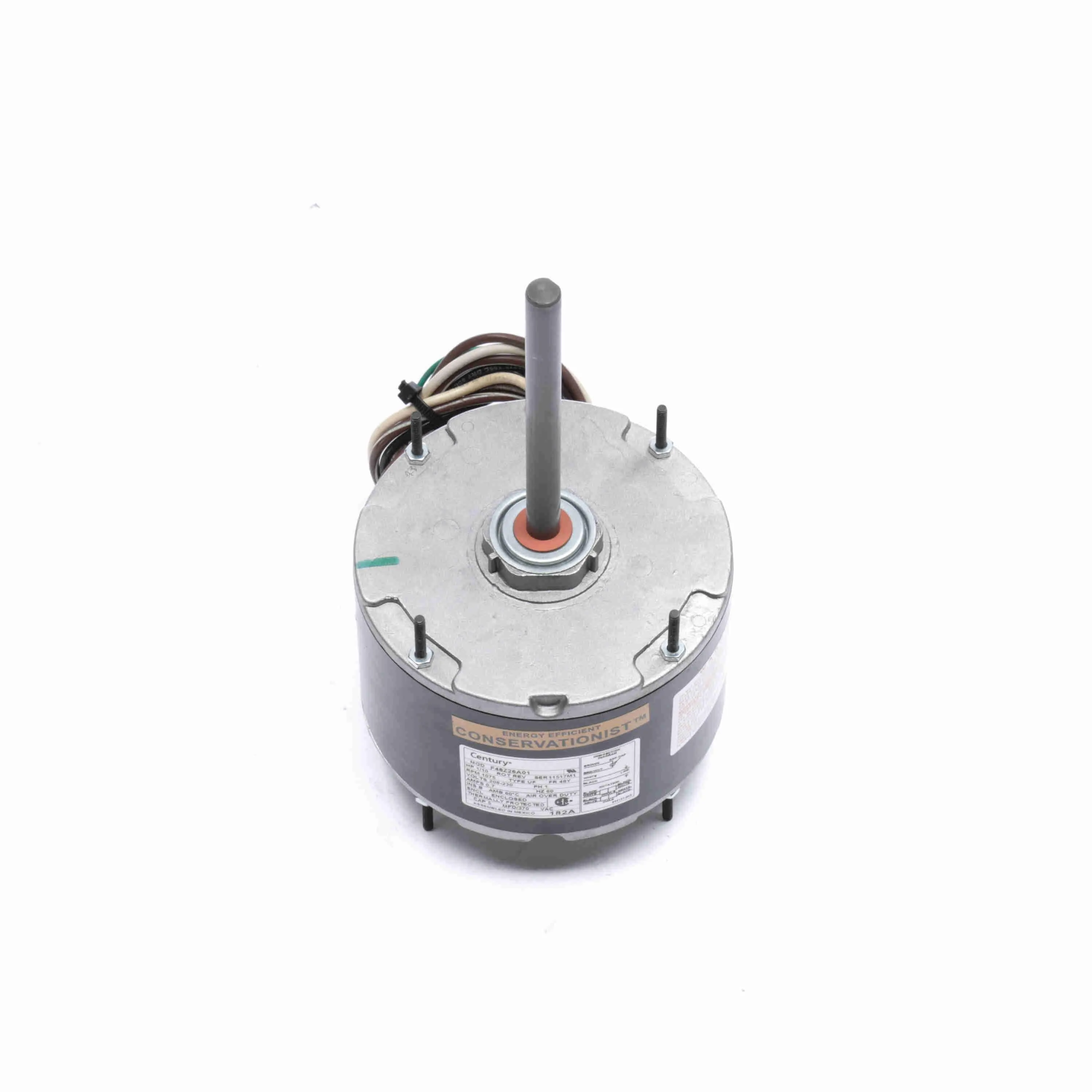 182A -  1/10 HP Condenser Fan Motor, 1075 RPM, 208-230 Volts, 48 Frame, TEAO