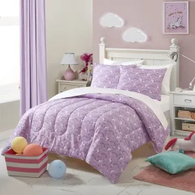 3 Piece Unicorn/Rainbow Juvenile Comforter Set