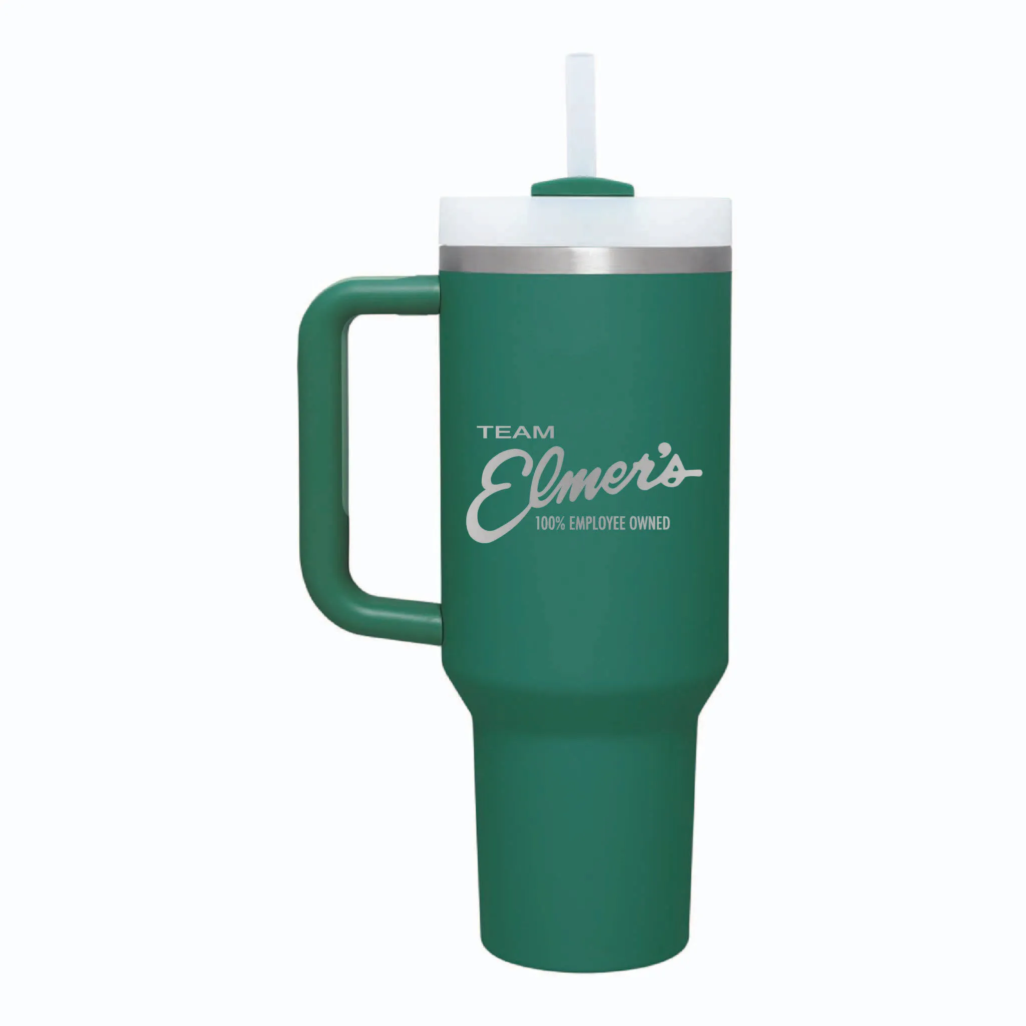 40oz Team Elmer's Laser Engraved Stanley Quencher H20 Flowstate Tumbler