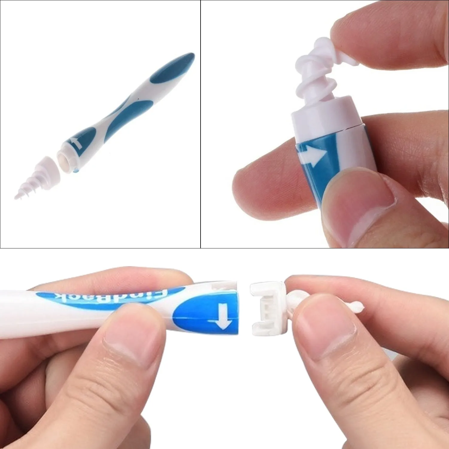 4656 Smart Swab Silicone Easy Earwax Removal with 16 Replacement Disposable Soft Tips / Ear Wax