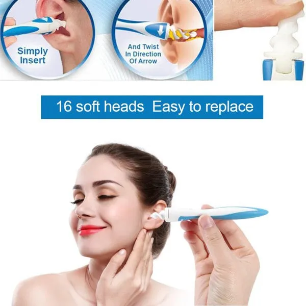 4656 Smart Swab Silicone Easy Earwax Removal with 16 Replacement Disposable Soft Tips / Ear Wax