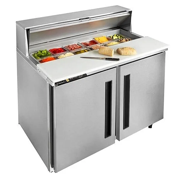 48" Centerline by Traulsen 2 Solid Doors Sandwich/Salad Prep Table CLPT-4812-SD-LR