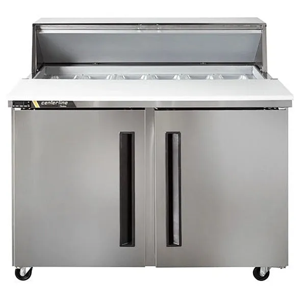 48" Centerline by Traulsen 2 Solid Doors Sandwich/Salad Prep Table CLPT-4812-SD-LR