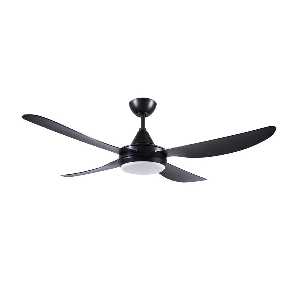 48" Vector DC Ceiling Fan White, Black with Light 22693/XX Brilliant Lighting