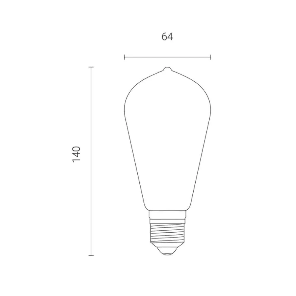 4Lite Wiz Connected 6.5W ST64 LED Smart Filament Bulb E27 | Tuneable White & Dimmable