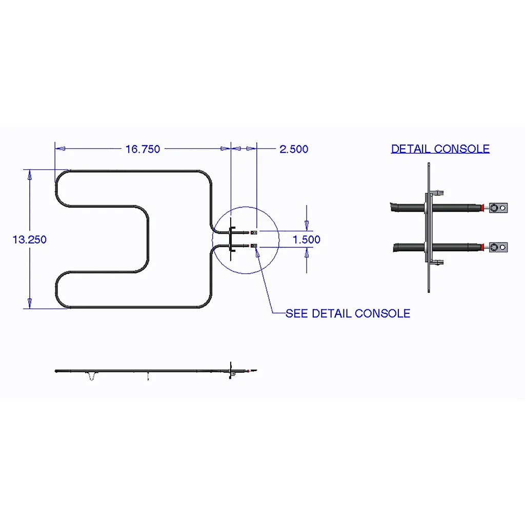 7517 Bake Element GE RCA and Hotpoint Brands 3100.2330W 240.208V