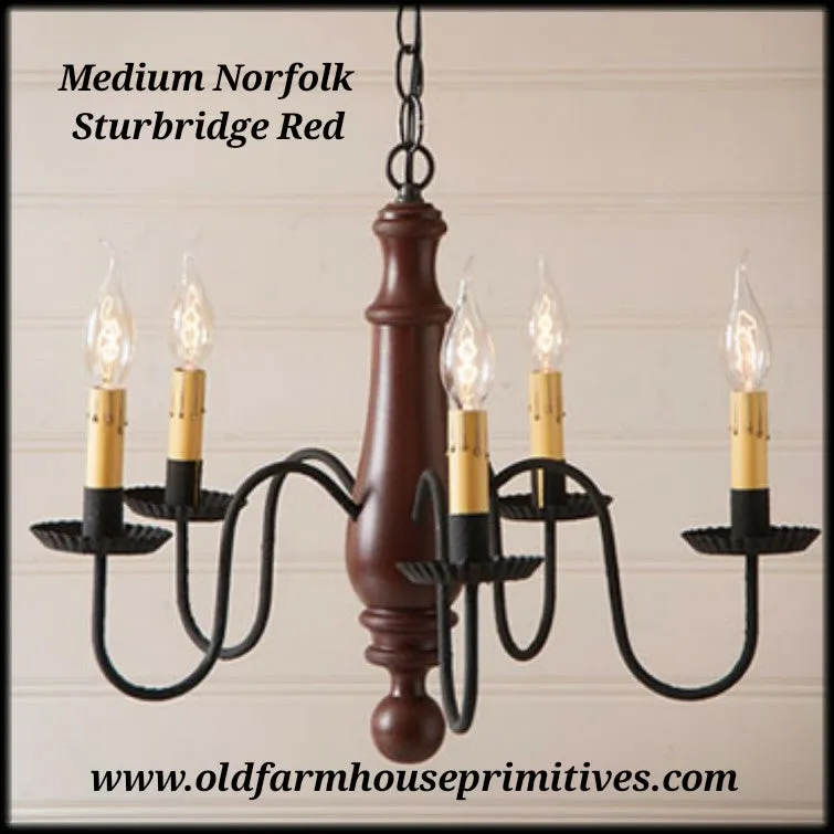 #9150S Medium Wooden Norfolk Chandelier-Sturbridge Series (Made In USA)