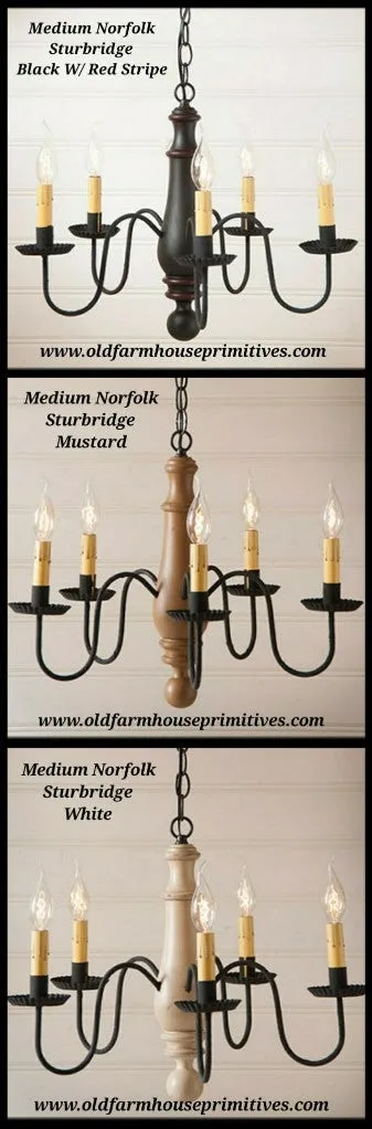 #9150S Medium Wooden Norfolk Chandelier-Sturbridge Series (Made In USA)