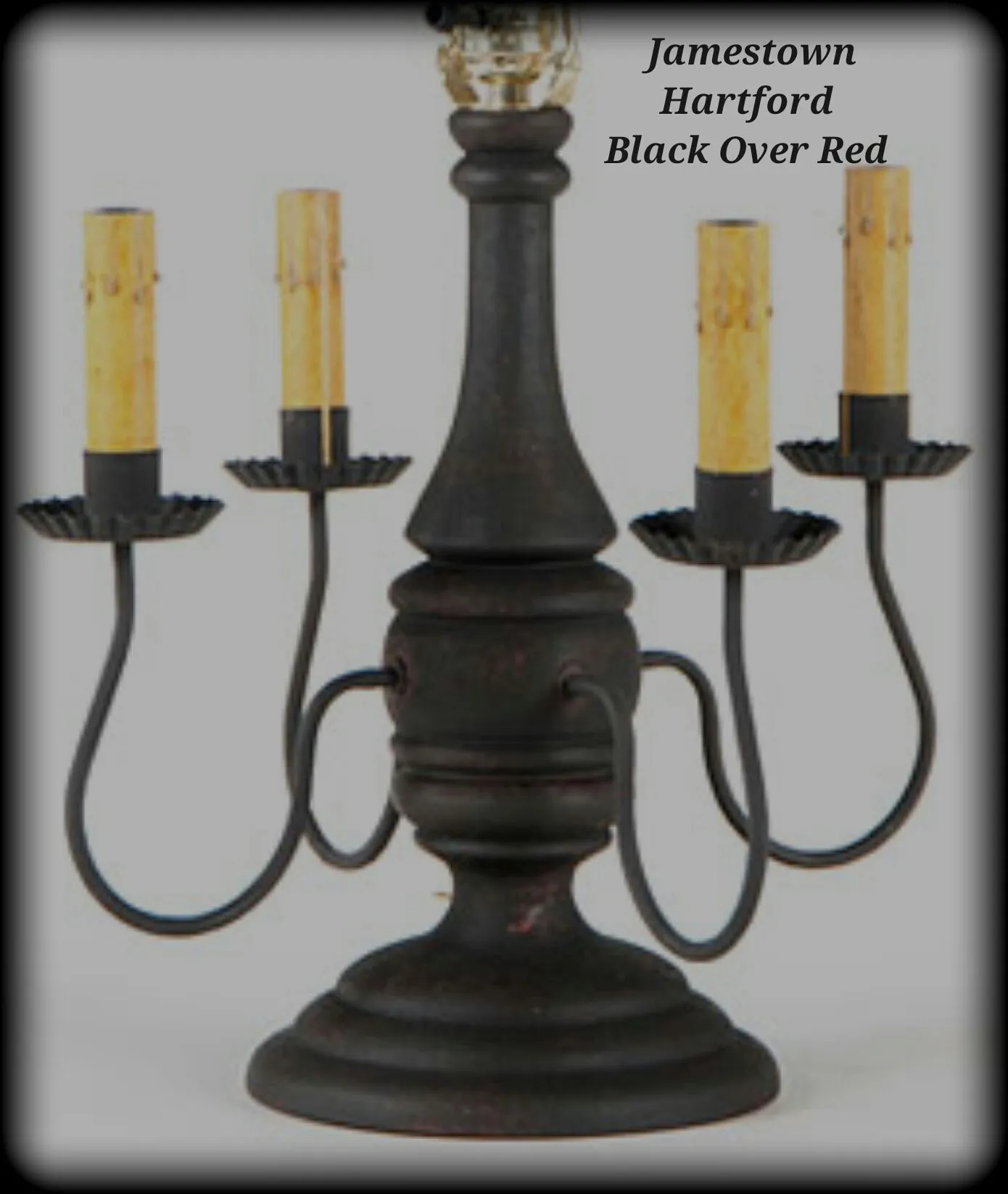 #9188 Primitive Jamestown Lamp in Hartford Colors (Made In USA)