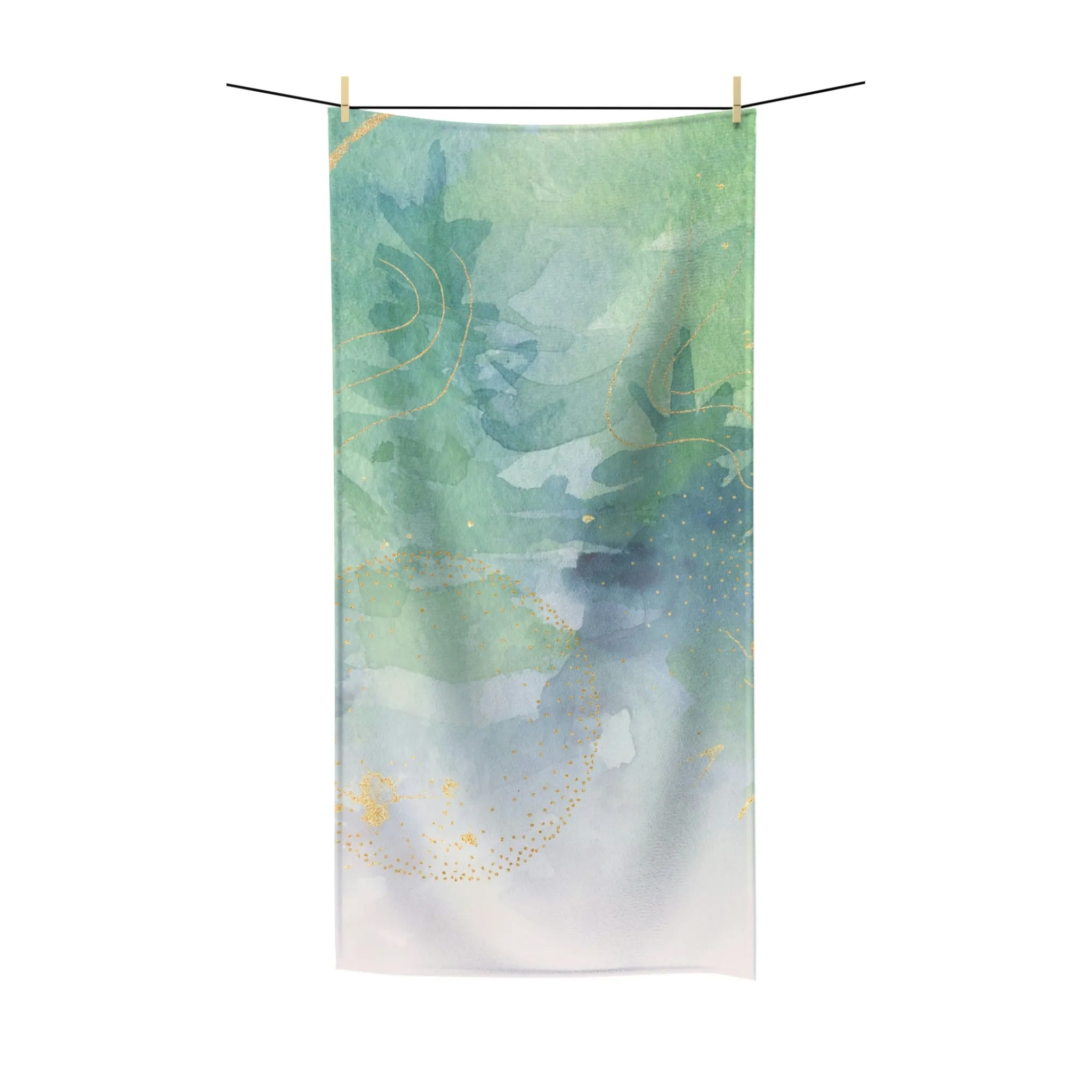 Abstract Bath Towel | Sage Green Ombre