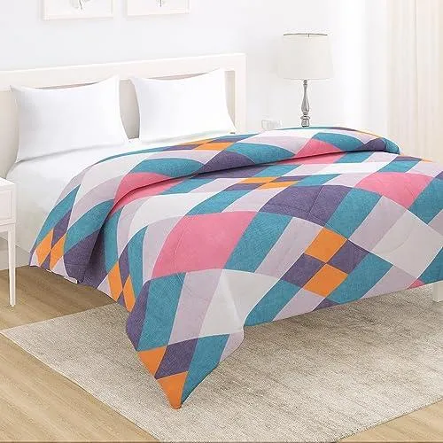 AC Comforter and Bedding Set for Double Bed, Abstract Geometric Pastel