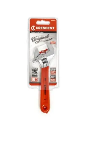 Adjustable Wrench- 6" Chrome w/ Cushioned Grip