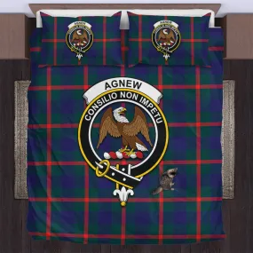 Agnew Tartan Bedding Set with Family Crest