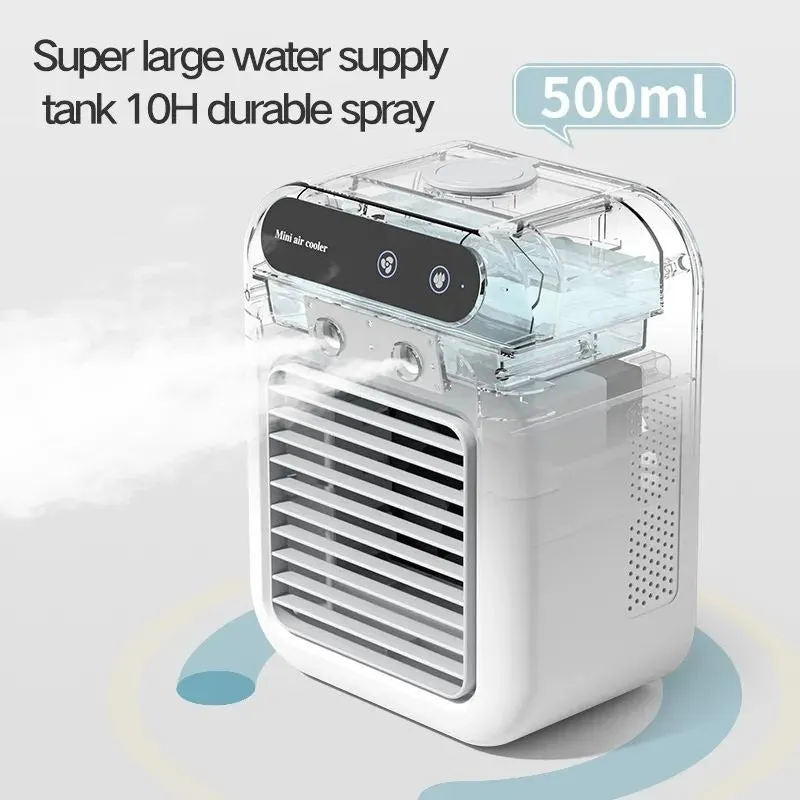 Air Cooler Fan Mini Air Conditioner Fan Humidifier Desk Top Water Cooling Fan | L7