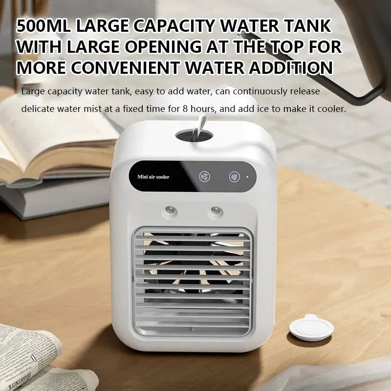 Air Cooler Fan Mini Air Conditioner Fan Humidifier Desk Top Water Cooling Fan | L7