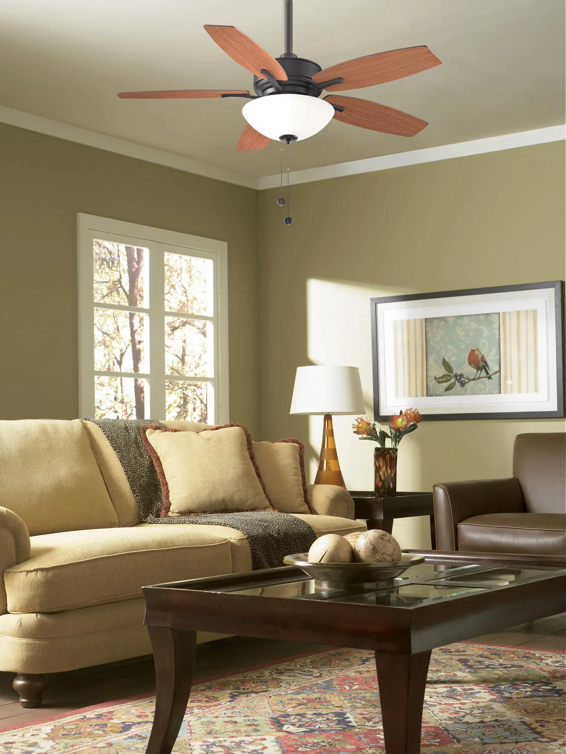 Aire Deluxe 44" Ceiling Fan in Dark Bronze