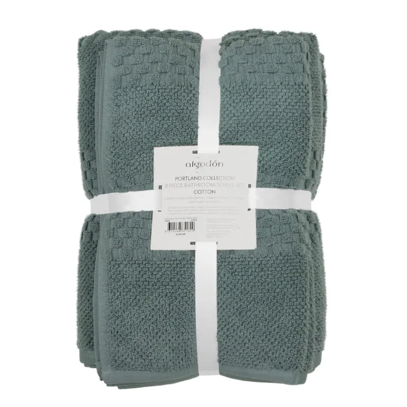 Algodon Portland 5 Piece Green Towel Pack