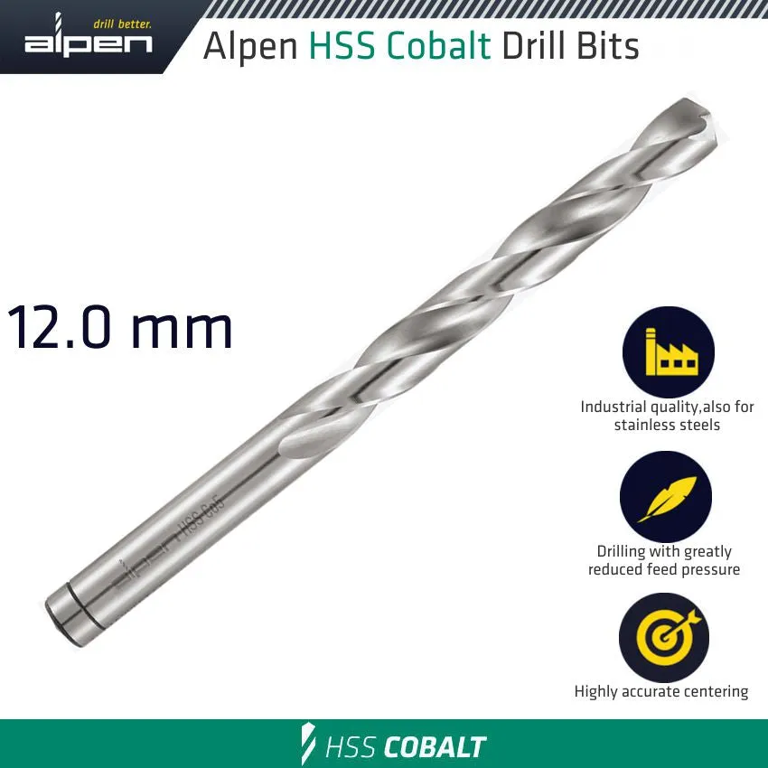 ALPEN HSS COBALT BULK DIN 338 RN,  12.0 ALP6130120