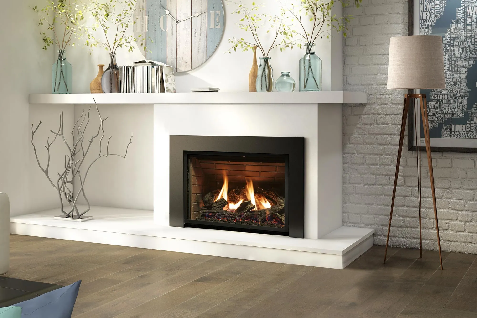 Ambiance Fireplaces Inspiration 29 Gas Insert (Logset Ver.)