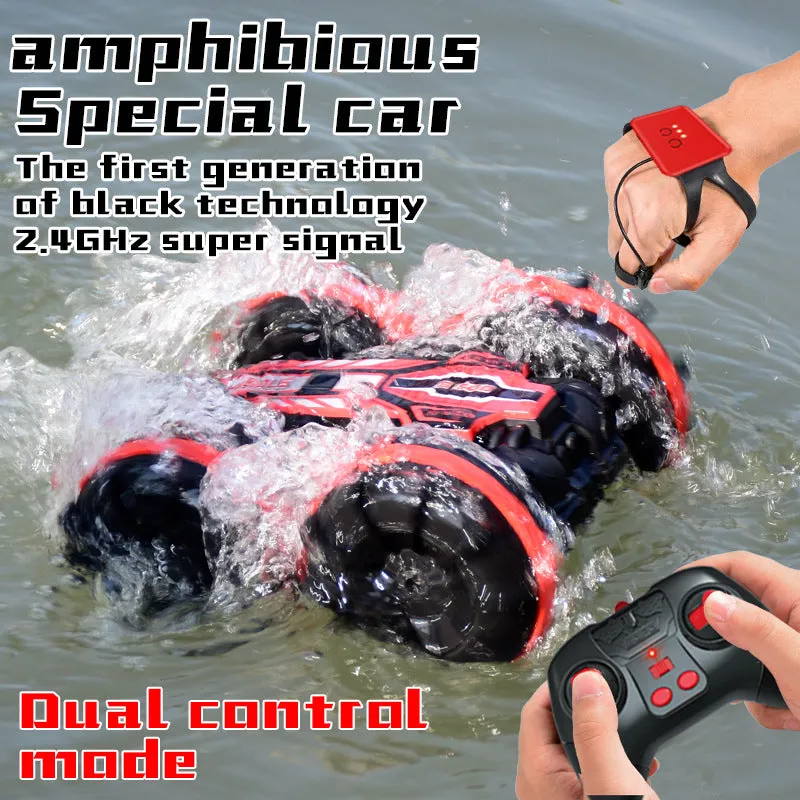 Amphibious Stunt Remote Control Car 2.4G Double-Sided Driving Remote Control Car Rolling And Rotating Off-Road Toy Car