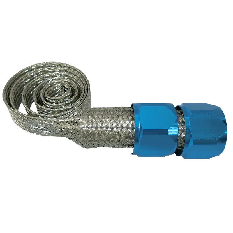 Anodised Braided Hose Kit And Sleeves - Blue MX890B