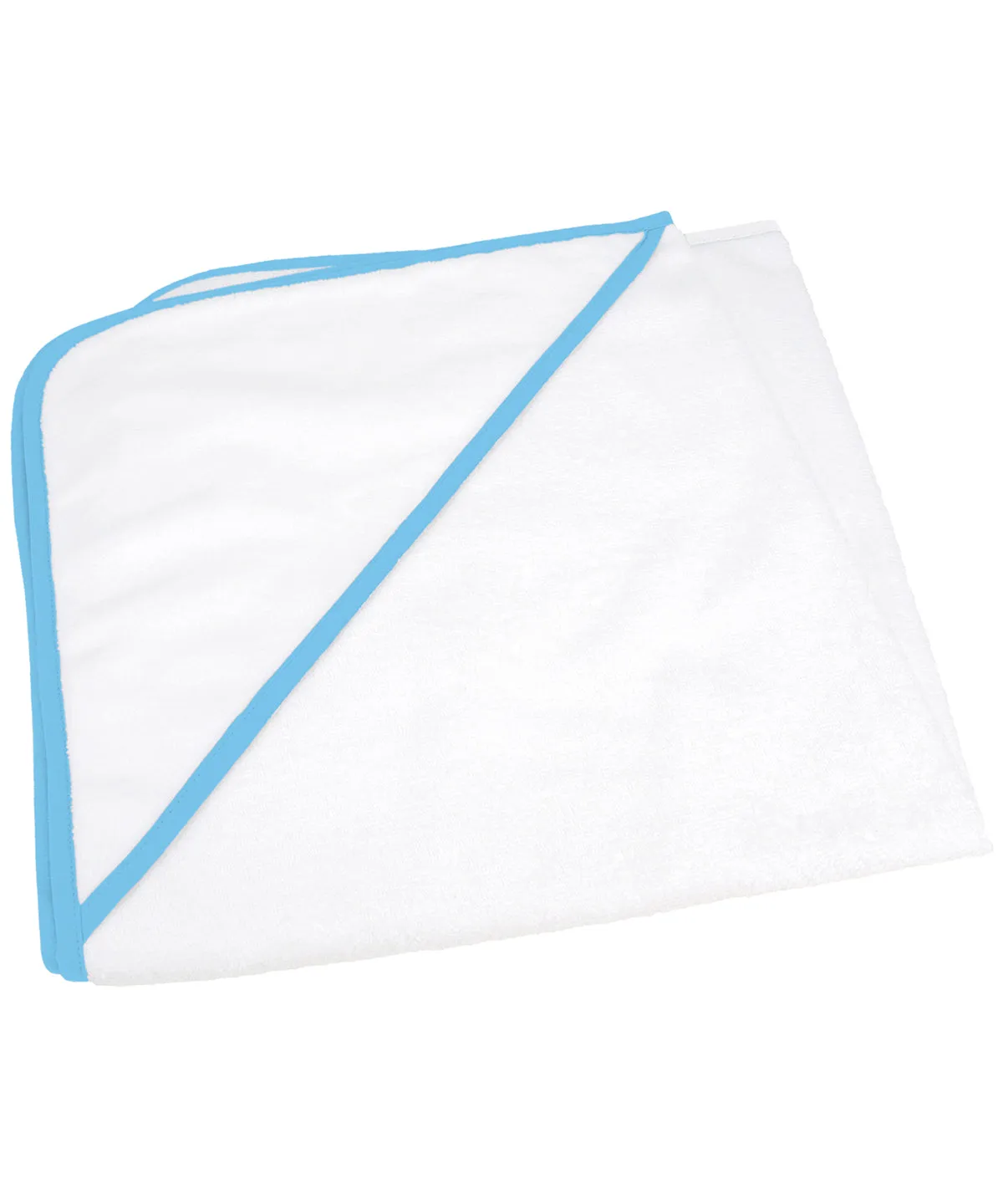 ARTG® Babiezz® all-over sublimation hooded baby towel | White/Light Blue