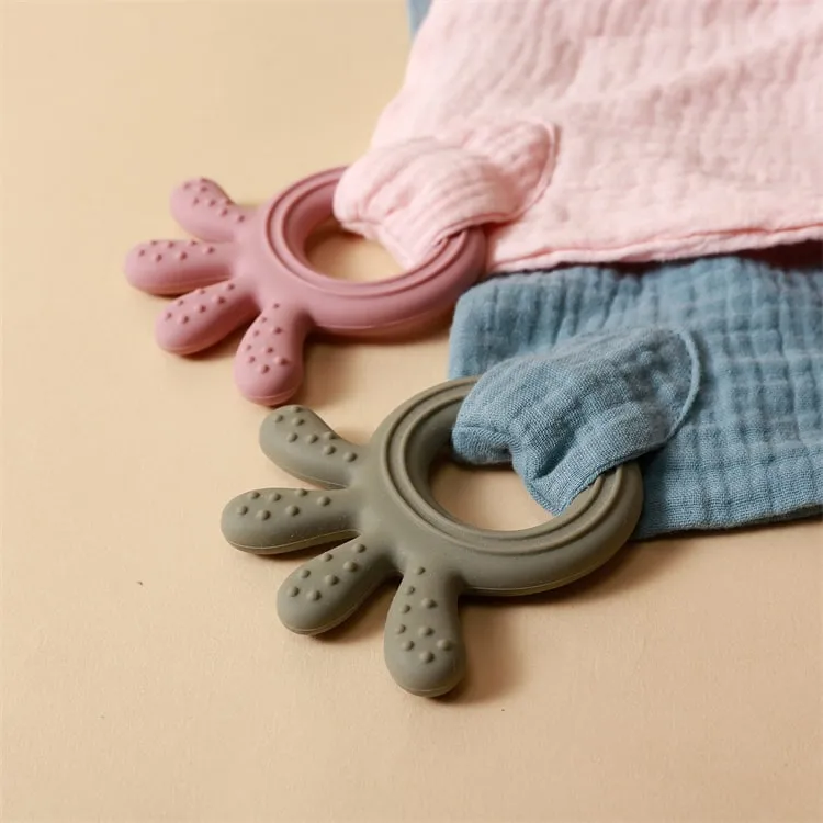 Baby Comforter with Teether Ring | Pink