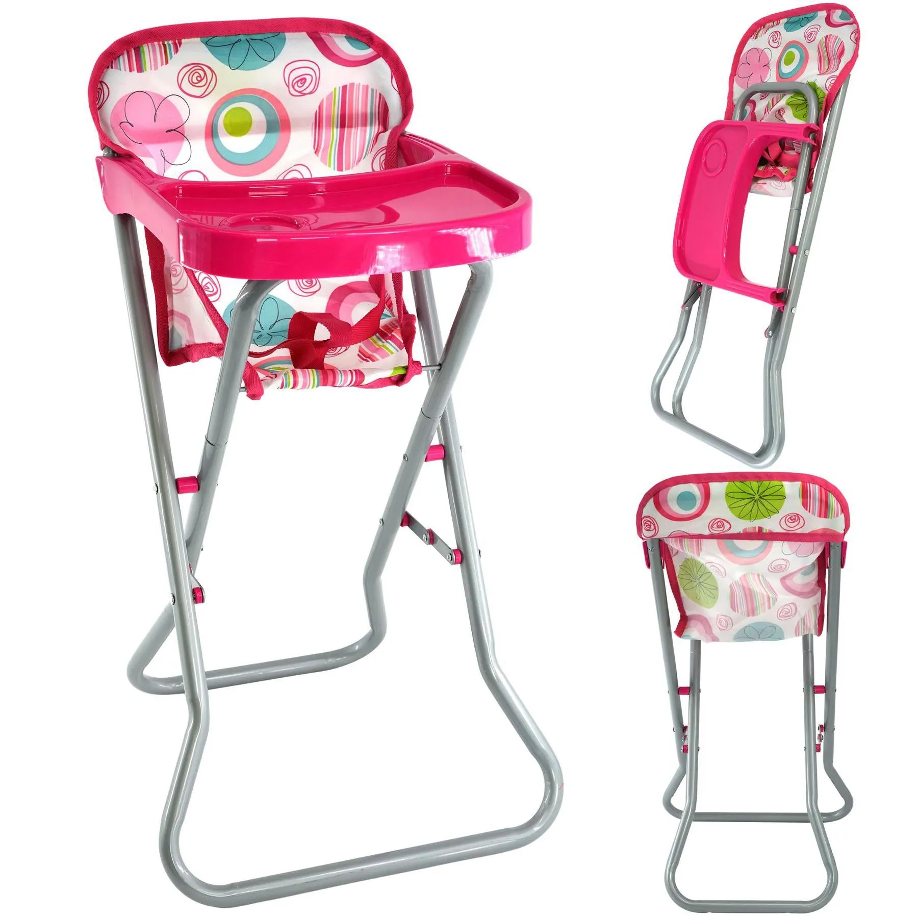 Baby Doll Pink Cot & Highchair Set