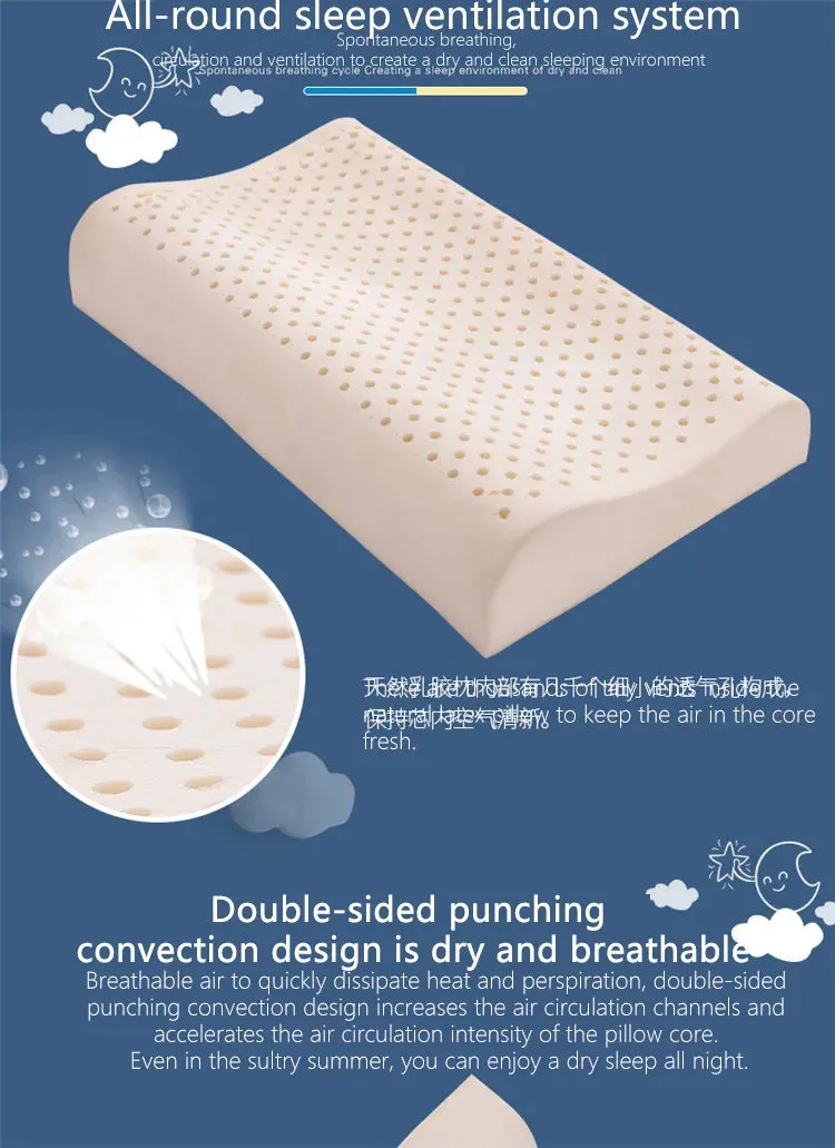 Baby Pillow Newborn Natural Latex Bedding Children Protection Cushion with Pillowcase Sleeping Orthopedic Pillows