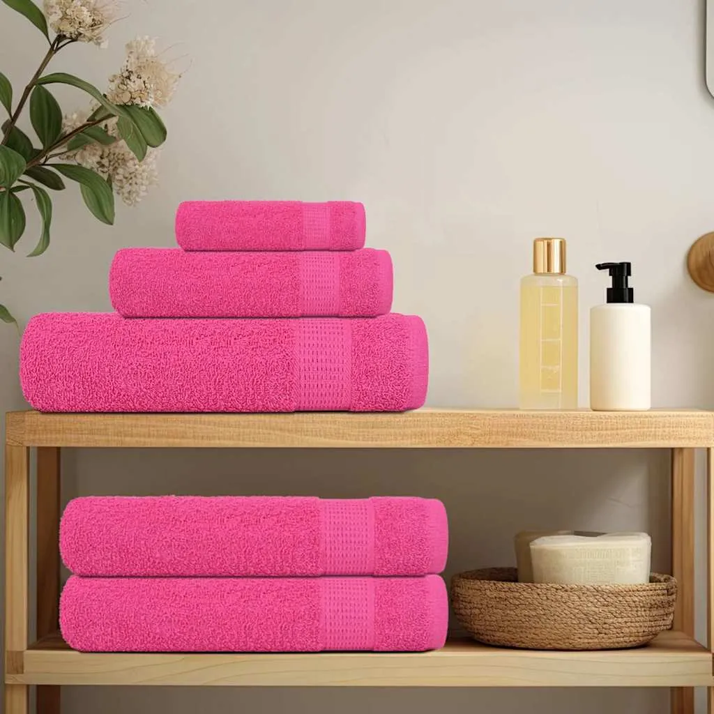 Bath Towels 4 pcs Pink 100x150 cm 360 gsm 100% Cotton