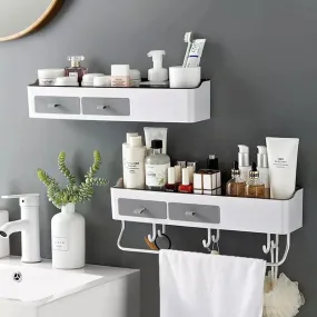 Bathroom Organizer With Towel Holder