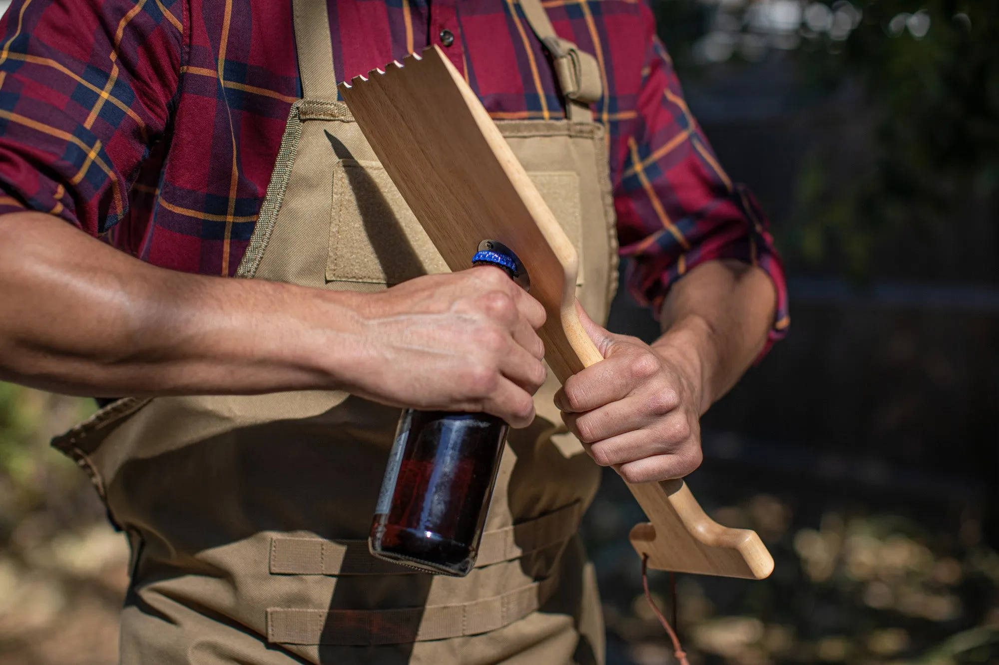 Batman - Hardwood BBQ Grill Scraper with Bottle Opener