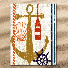 Beachy Anchor Extra Large Towel