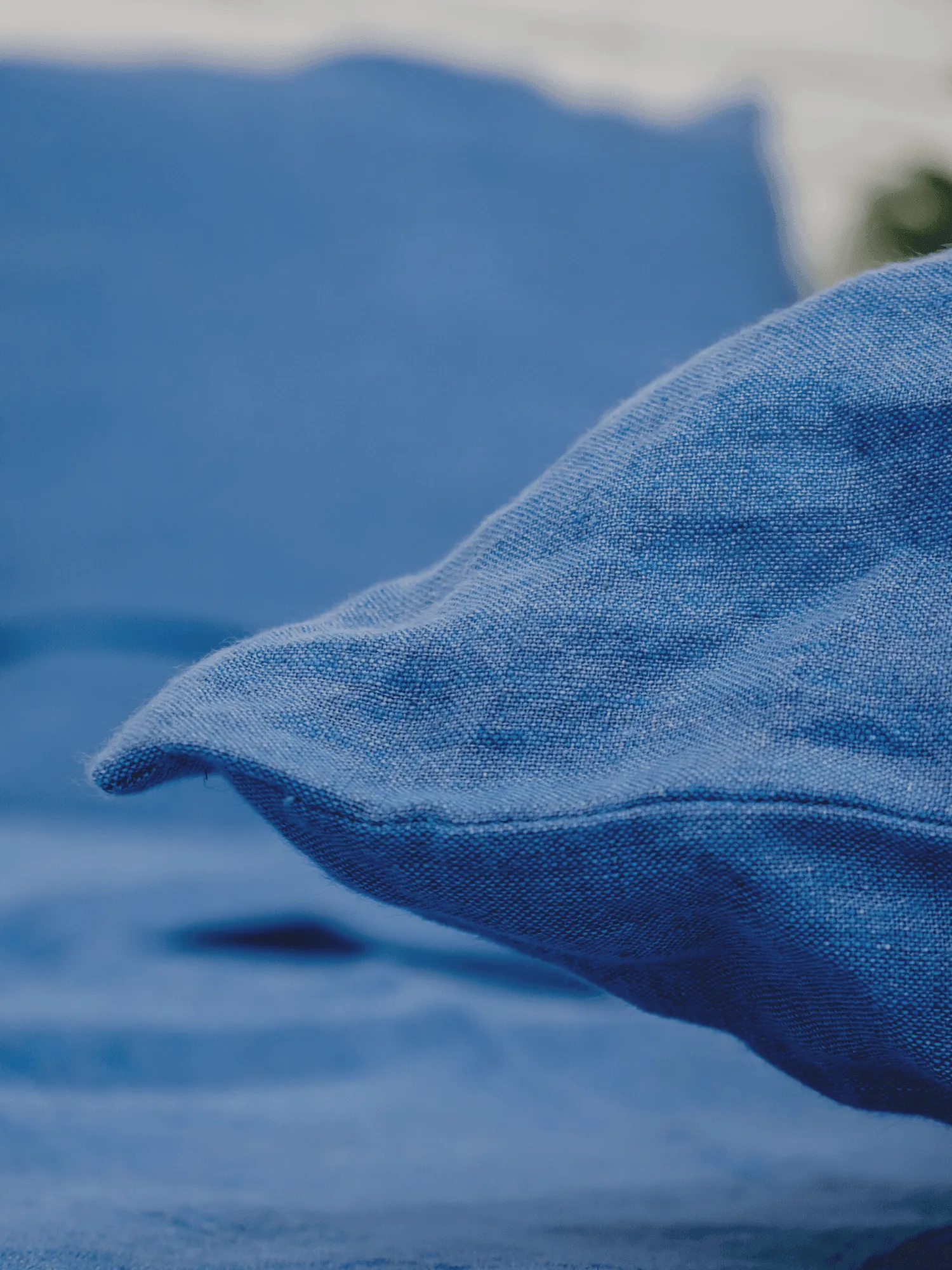 Blue Soft Linen Pillowcase