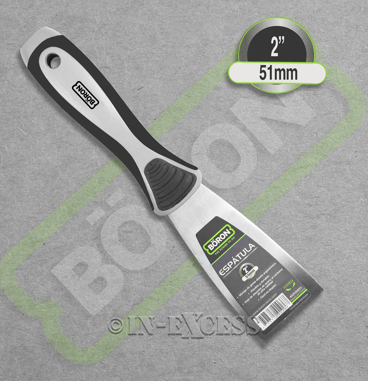 Boron Professional Tools Flat Drywall Filling Spatula - 2" (51mm)