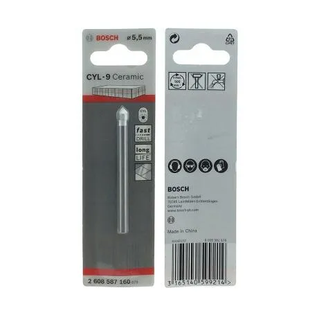 Bosch Ceramic Drill Bit | Sizes : 5.0mm to 16.0mm | Model : B*2608587159 to B*2608587168