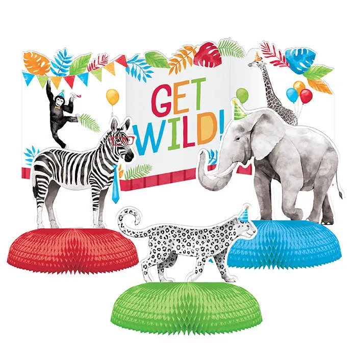 Bulk Party Animals Get Wild Centerpieces (24 per Case)