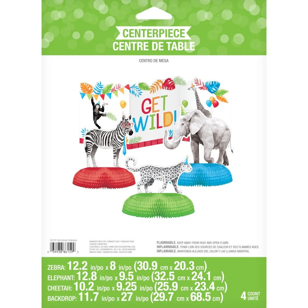 Bulk Party Animals Get Wild Centerpieces (24 per Case)