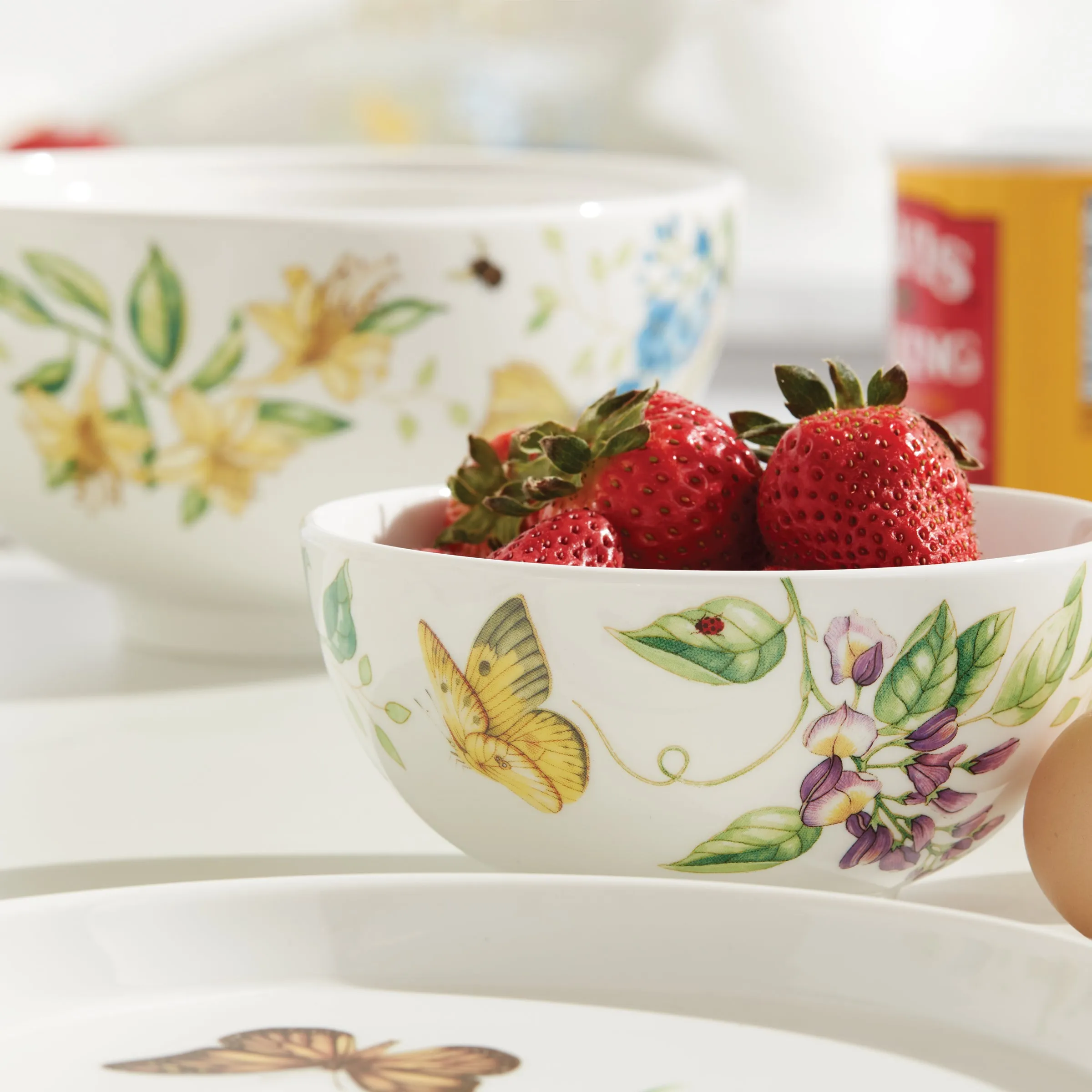 Butterfly Meadow Luna 8-Piece Nesting Dinnerware