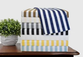 Cabana Striped 600 Thread Count Cotton Blend Srtped Sheet Set