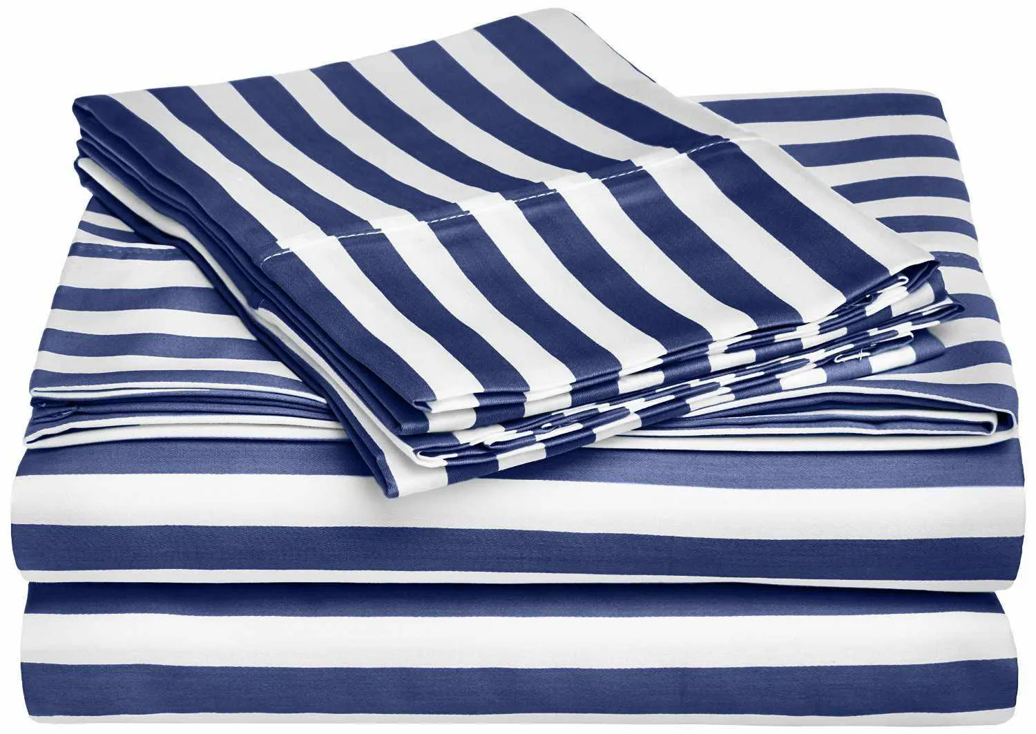 Cabana Striped 600 Thread Count Cotton Blend Srtped Sheet Set